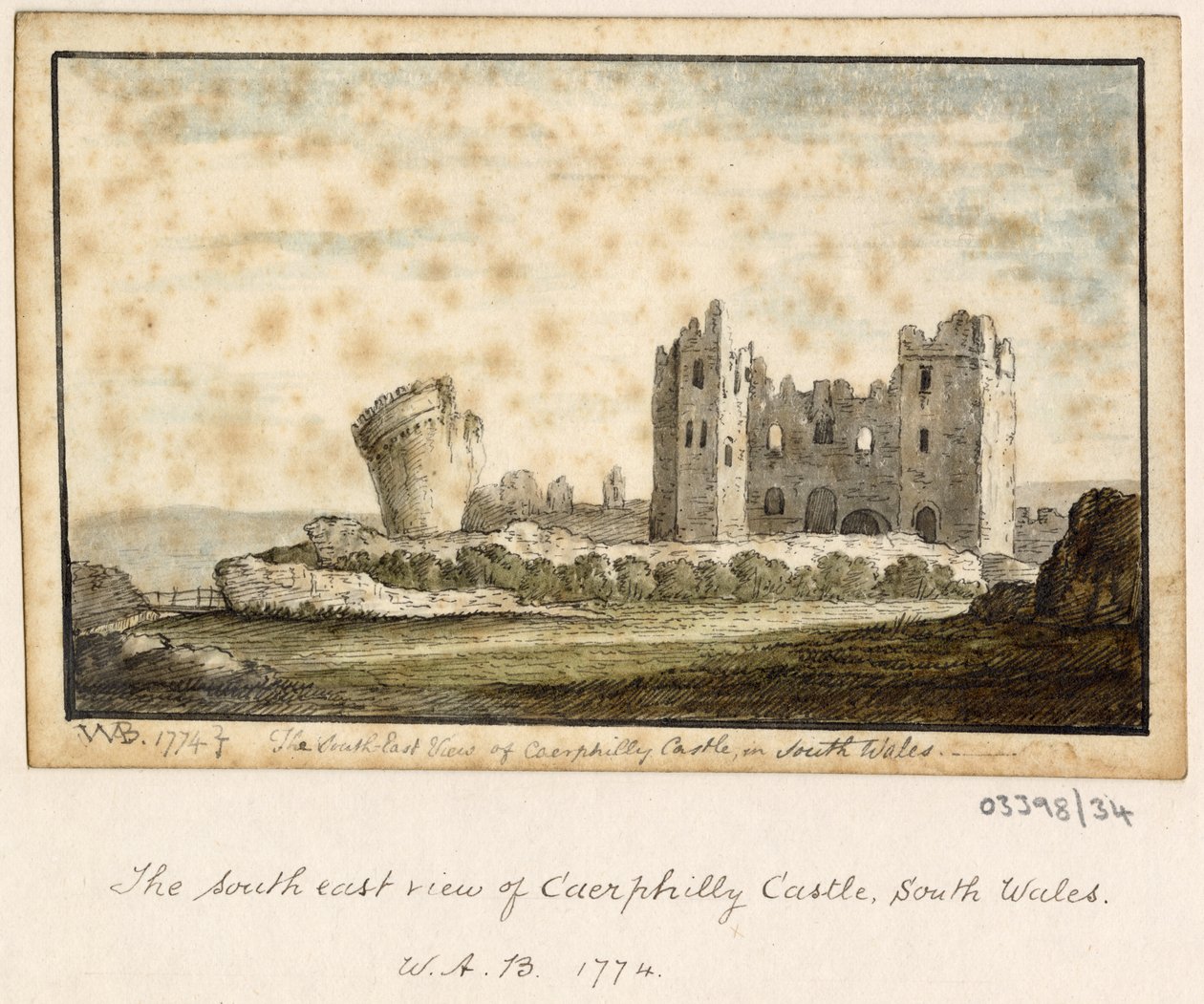 Uma série de esboços, vistas na Grã-Bretanha, no Continente e na América 1772-1778 (aguarela) de British School