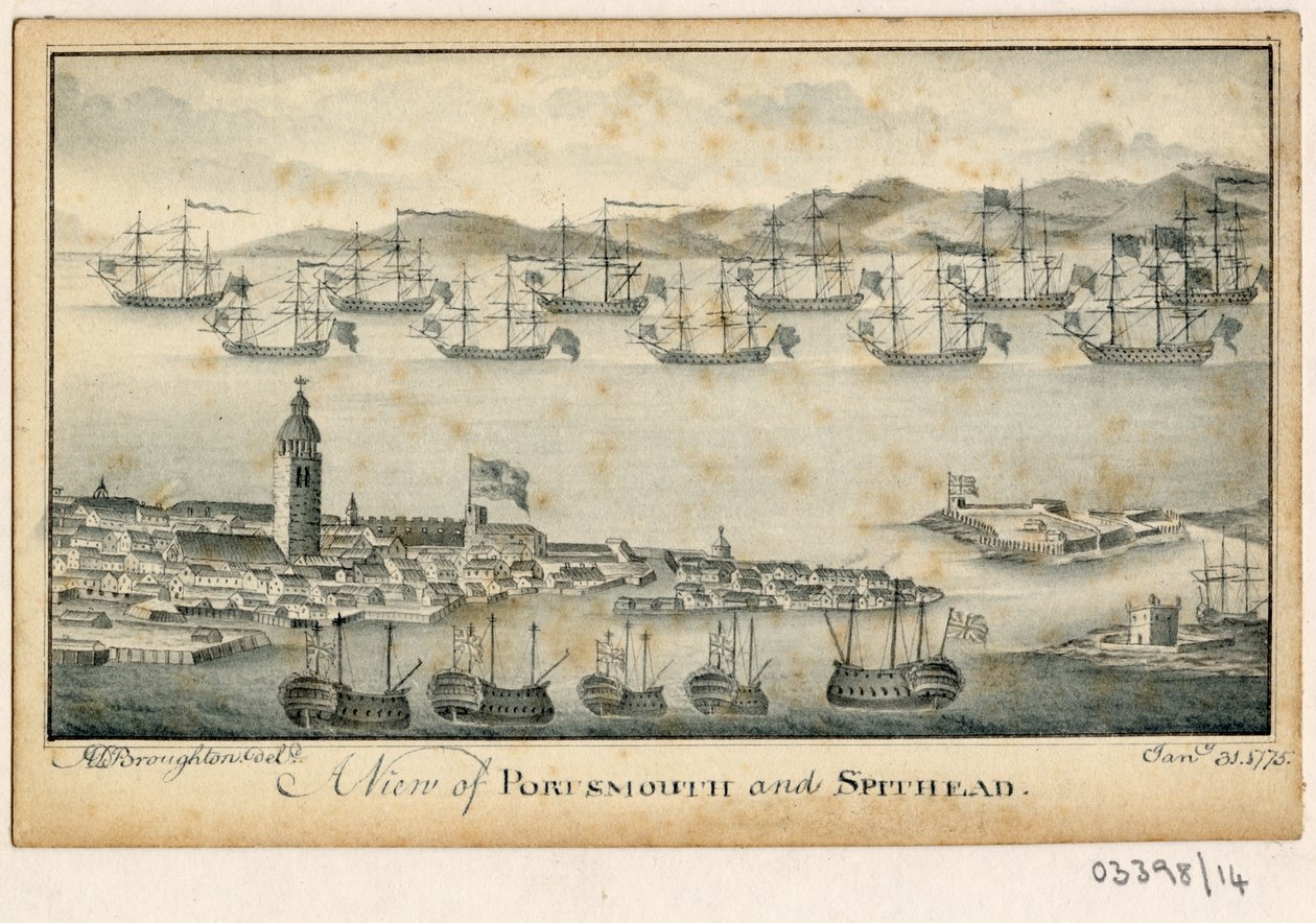 Uma série de esboços, vistas na Grã-Bretanha, no Continente e na América 1772-1778 (aguarela) de British School