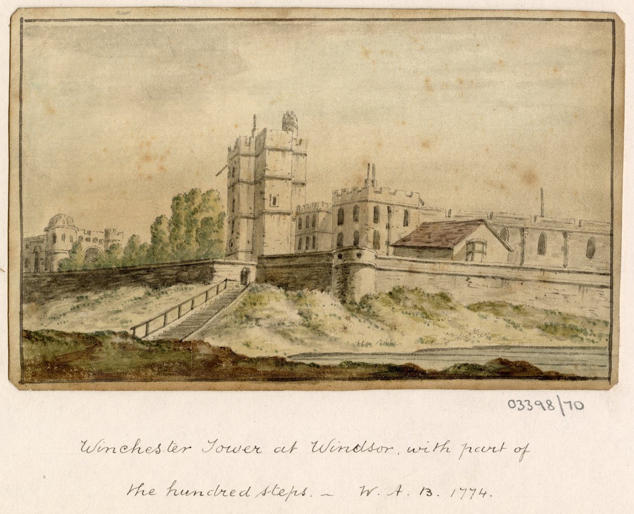 Uma série de esboços, vistas na Grã-Bretanha, no Continente e na América 1772-1778 (aguarela) de British School