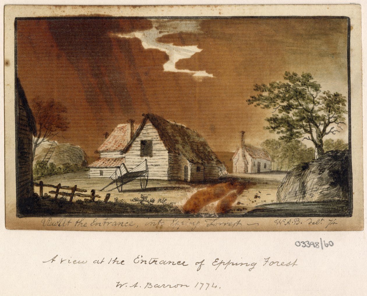 Uma série de esboços, vistas na Grã-Bretanha, no Continente e na América 1772-1778 (aguarela) de British School