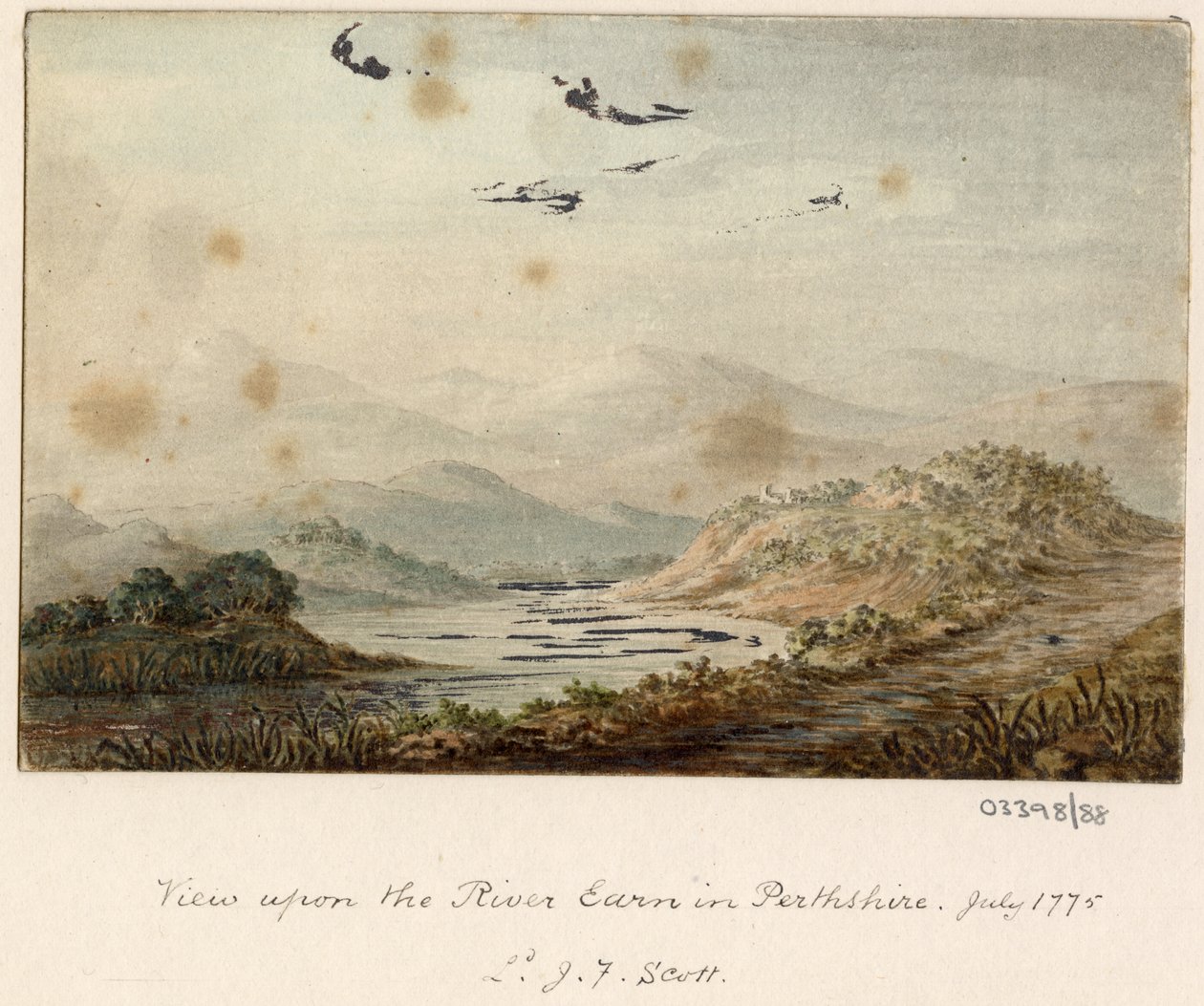 Uma série de esboços, vistas na Grã-Bretanha, no Continente e na América 1772-1778 (aguarela) de British School