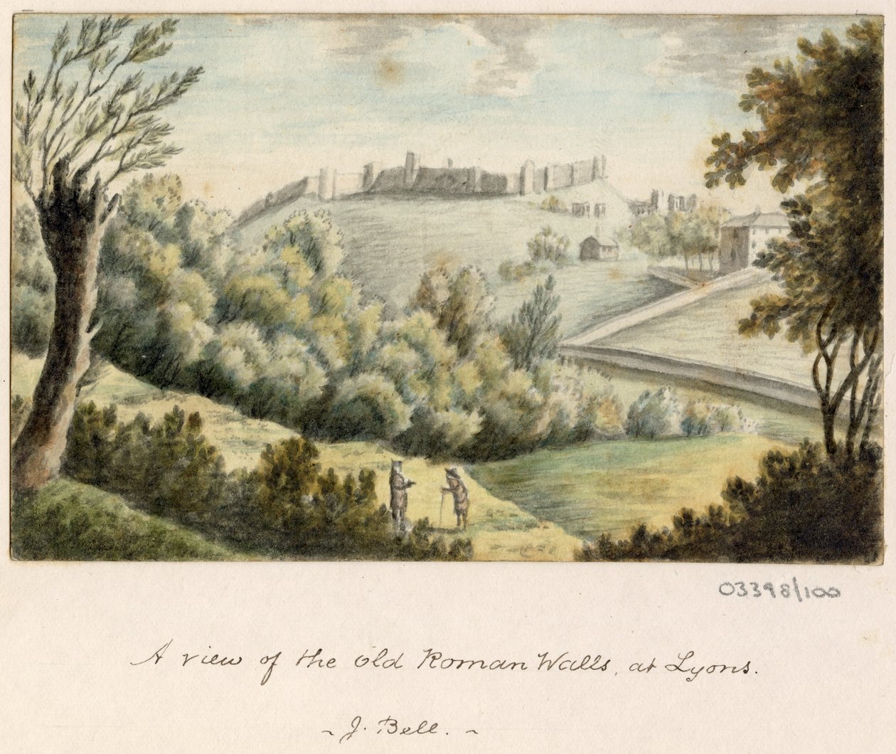 Uma série de esboços, vistas na Grã-Bretanha, no Continente e na América 1772-1778 (aguarela) de British School