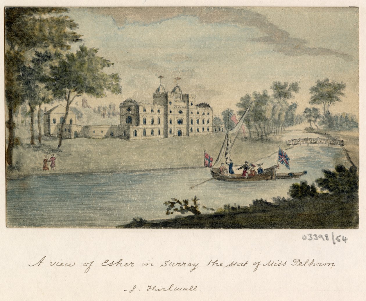Uma série de esboços, vistas na Grã-Bretanha, no Continente e na América 1772-1778 (aguarela) de British School