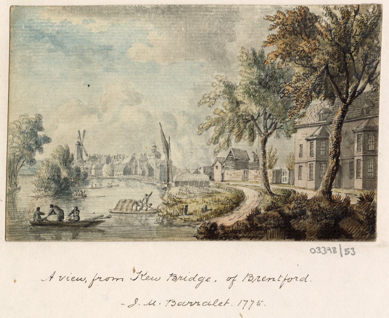 Uma série de esboços, vistas na Grã-Bretanha, no Continente e na América 1772-1778 (aguarela) de British School