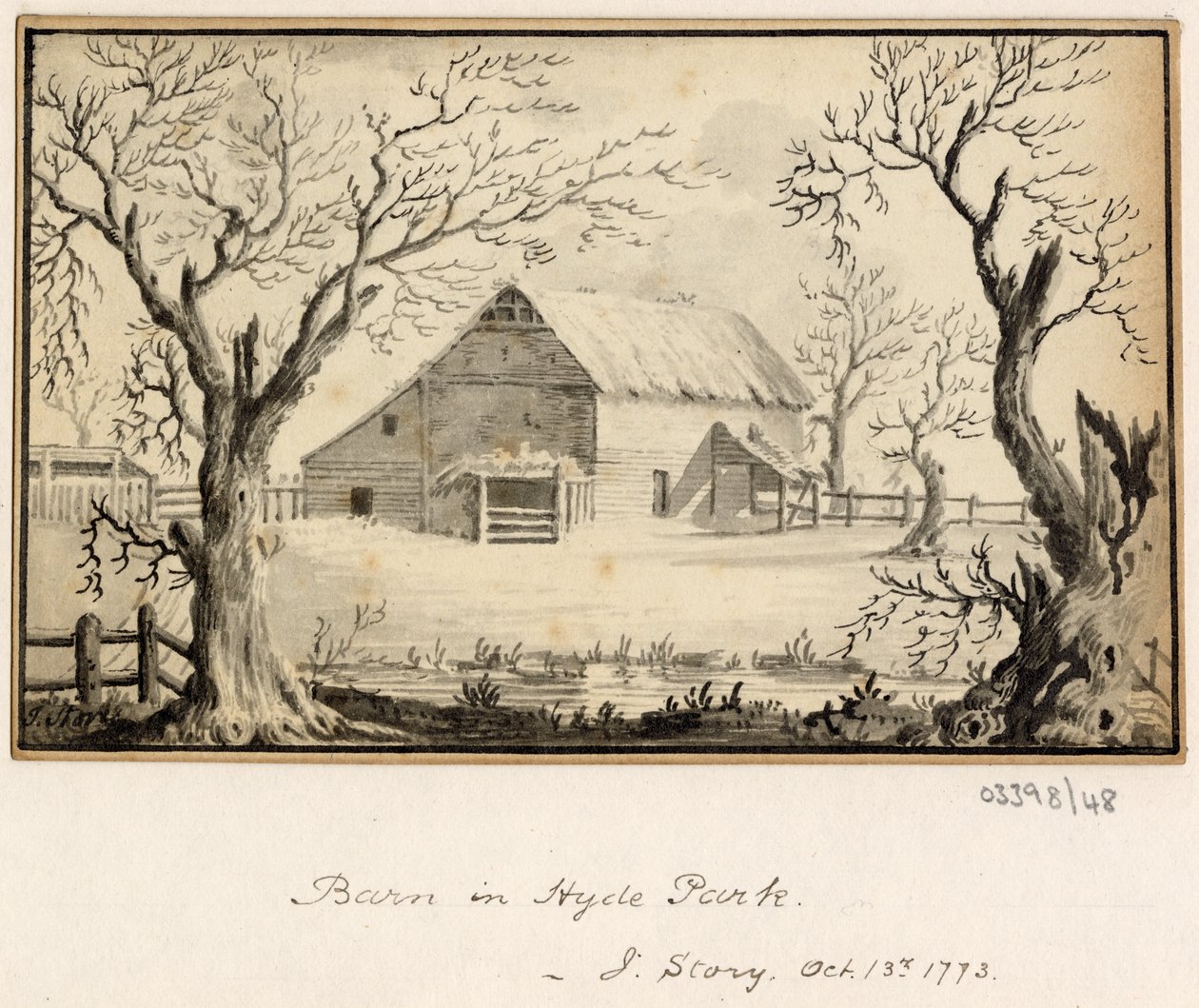 Uma série de esboços, vistas na Grã-Bretanha, no Continente e na América 1772-1778 (aguarela) de British School