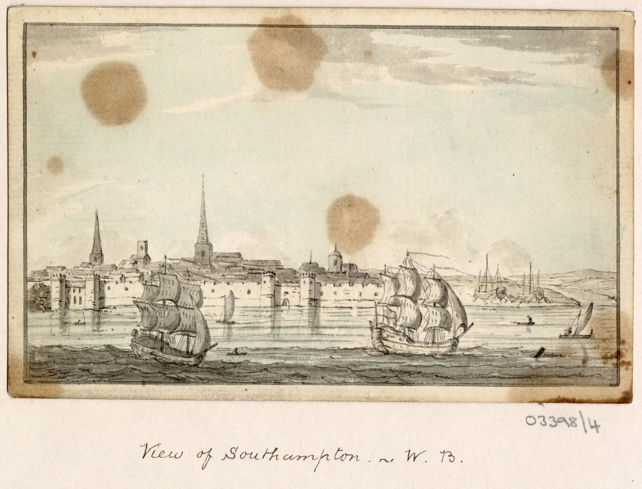 Uma série de esboços, vistas na Grã-Bretanha, no Continente e na América 1772-1778 (aguarela) de British School