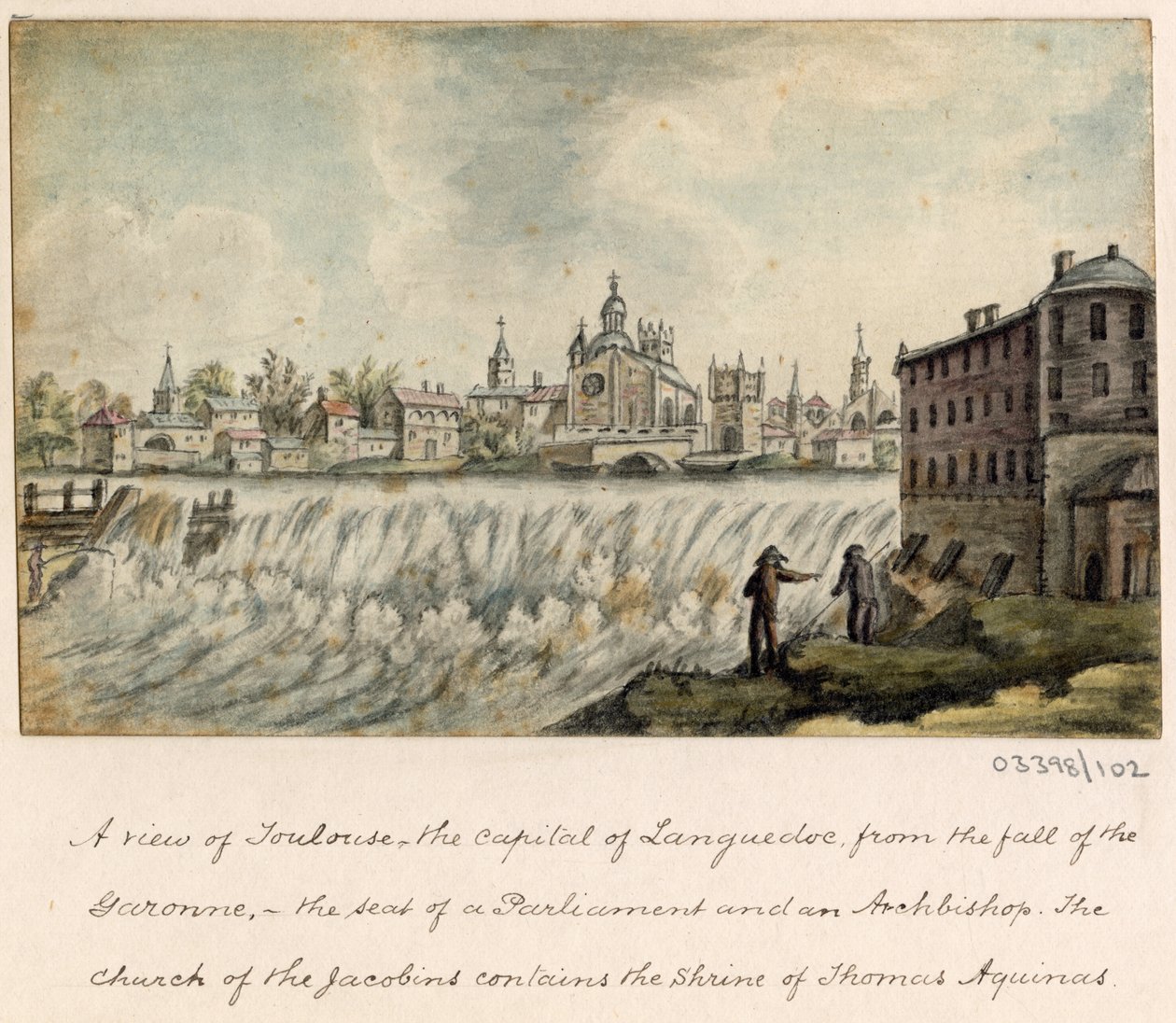 Uma série de esboços, vistas na Grã-Bretanha, no Continente e na América 1772-1778 (aguarela) de British School