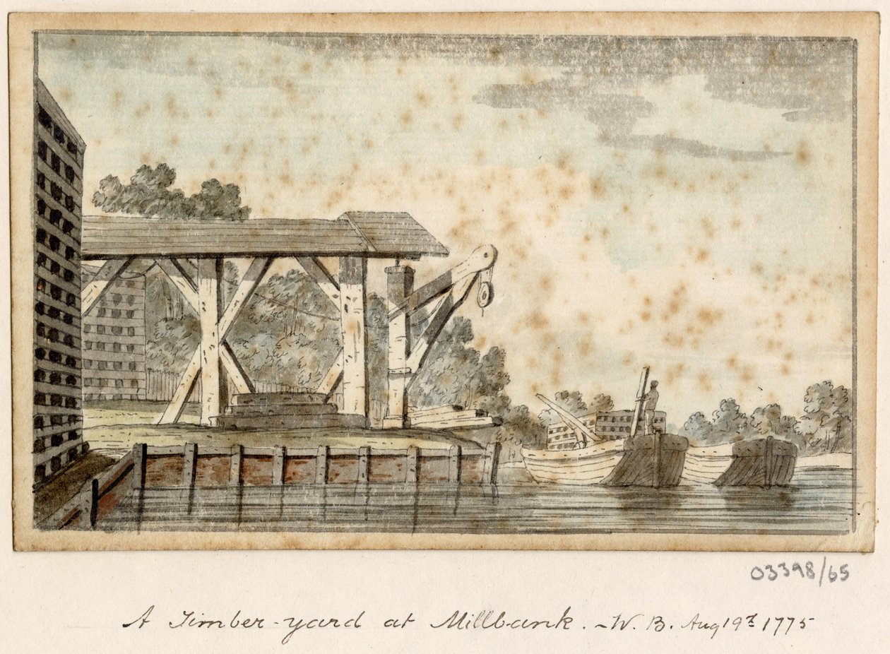 Uma série de esboços, vistas na Grã-Bretanha, no Continente e na América 1772-1778 (aguarela) de British School