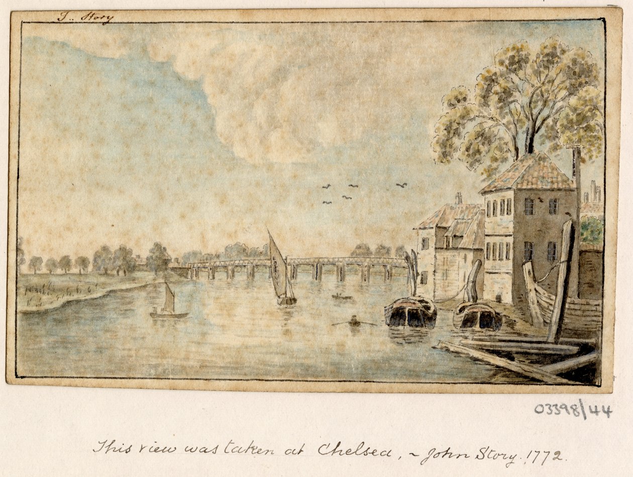 Uma série de esboços, vistas na Grã-Bretanha, no Continente e na América 1772-1778 (aguarela) de British School