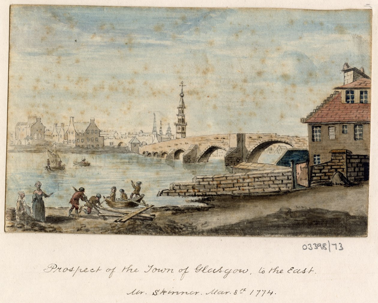 Uma série de esboços, vistas na Grã-Bretanha, no Continente e na América 1772-1778 (aguarela) de British School