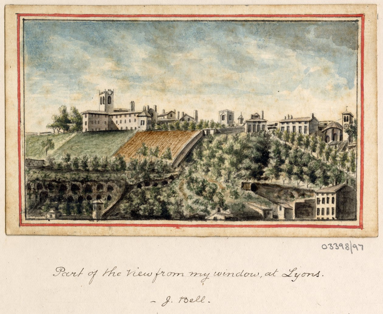 Uma série de esboços, vistas na Grã-Bretanha, no Continente e na América 1772-1778 (aguarela) de British School
