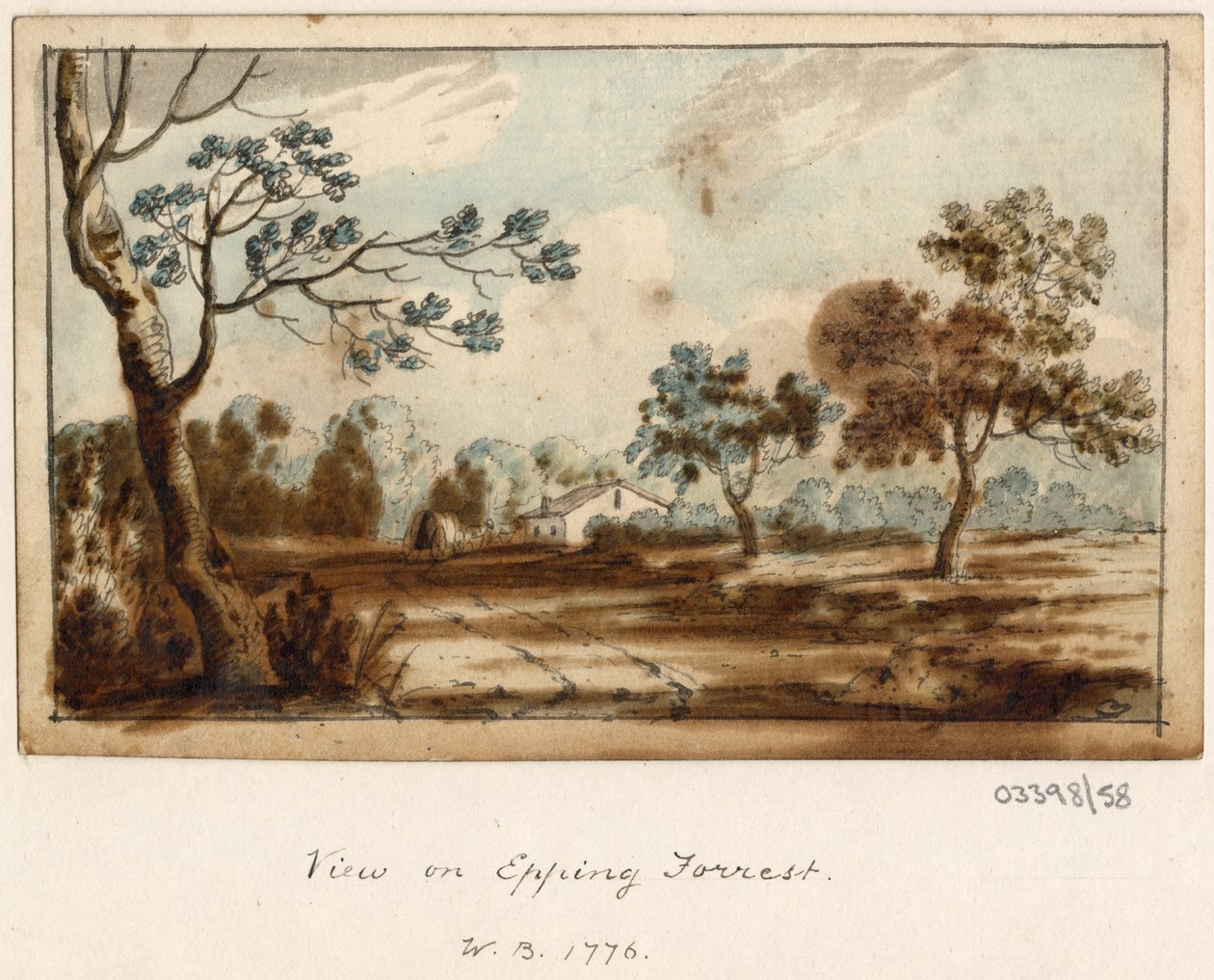 Uma série de esboços, vistas na Grã-Bretanha, no Continente e na América 1772-1778 (aguarela) de British School
