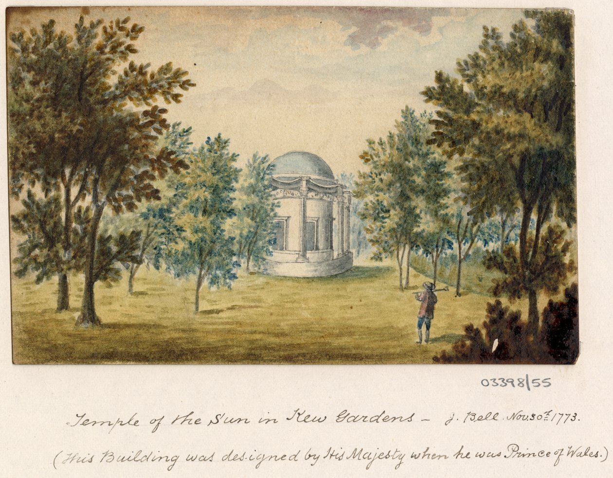 Uma série de esboços, vistas na Grã-Bretanha, no Continente e na América 1772-1778 (aguarela) de British School