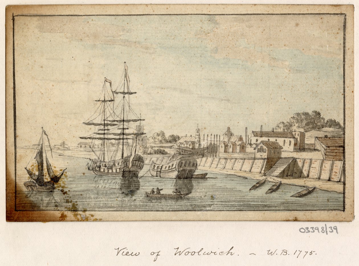Uma série de esboços, vistas na Grã-Bretanha, no Continente e na América 1772-1778 (aguarela) de British School