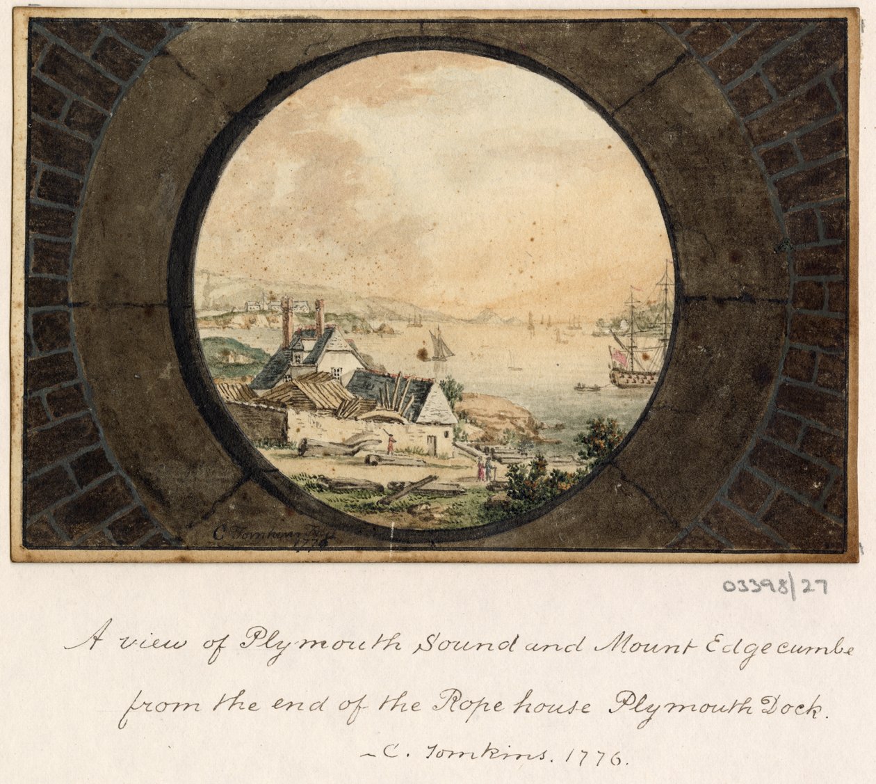Uma série de esboços, vistas na Grã-Bretanha, no Continente e na América 1772-1778 (aguarela) de British School