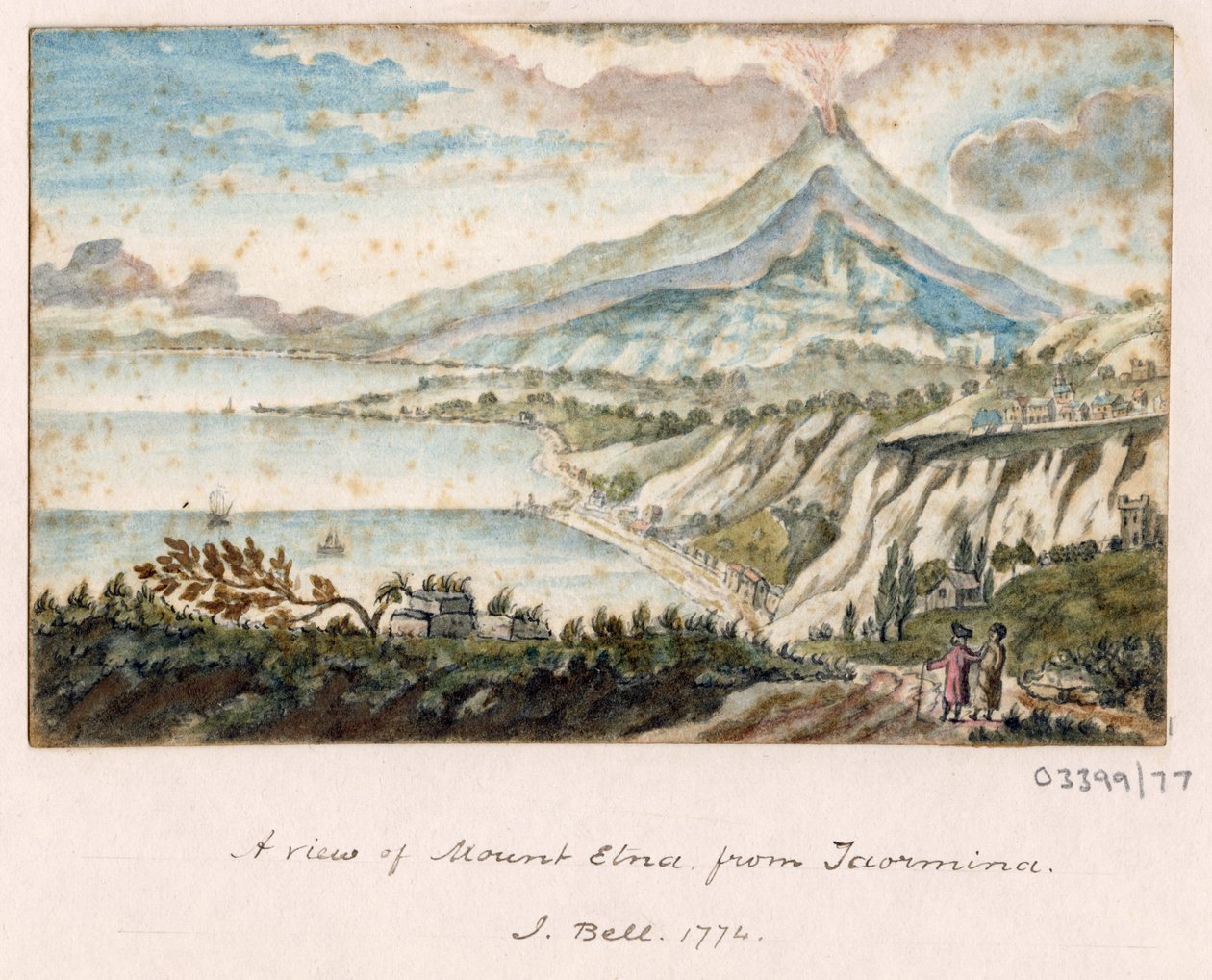 Uma série de esboços, vistas na Grã-Bretanha, Continente e América 1772-1778 (aguarela) de British School