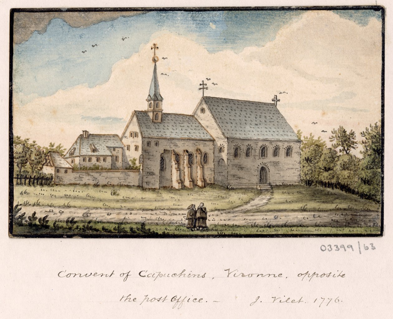 Uma série de esboços, vistas na Grã-Bretanha, Continente e América 1772-1778 (aguarela) de British School