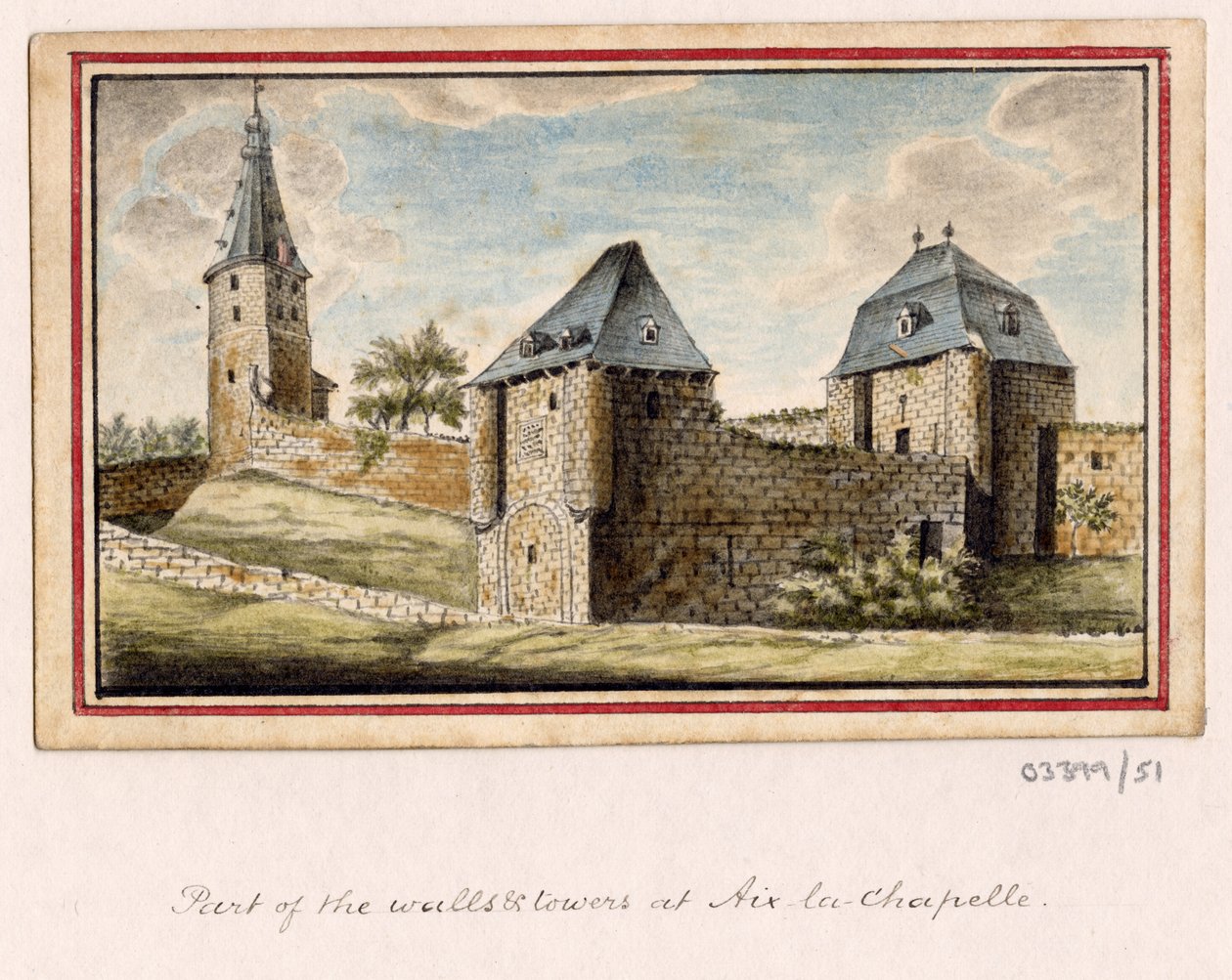 Uma série de esboços, vistas na Grã-Bretanha, Continente e América 1772-1778 (aguarela) de British School