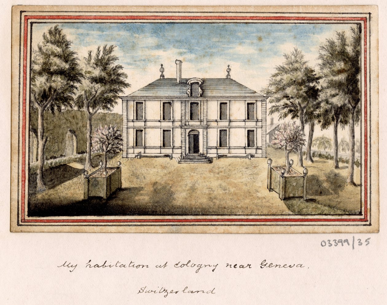 Uma série de esboços, vistas na Grã-Bretanha, Continente e América 1772-1778 (aguarela) de British School