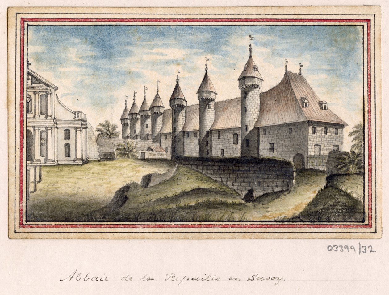 Uma série de esboços, vistas na Grã-Bretanha, Continente e América 1772-1778 (aguarela) de British School