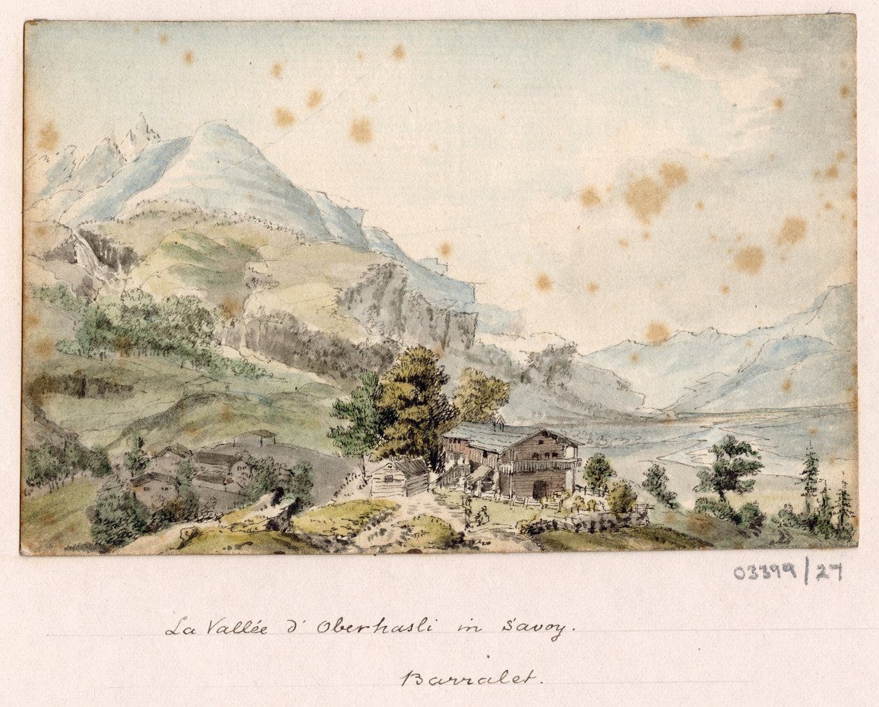 Uma série de esboços, vistas na Grã-Bretanha, Continente e América 1772-1778 (aguarela) de British School