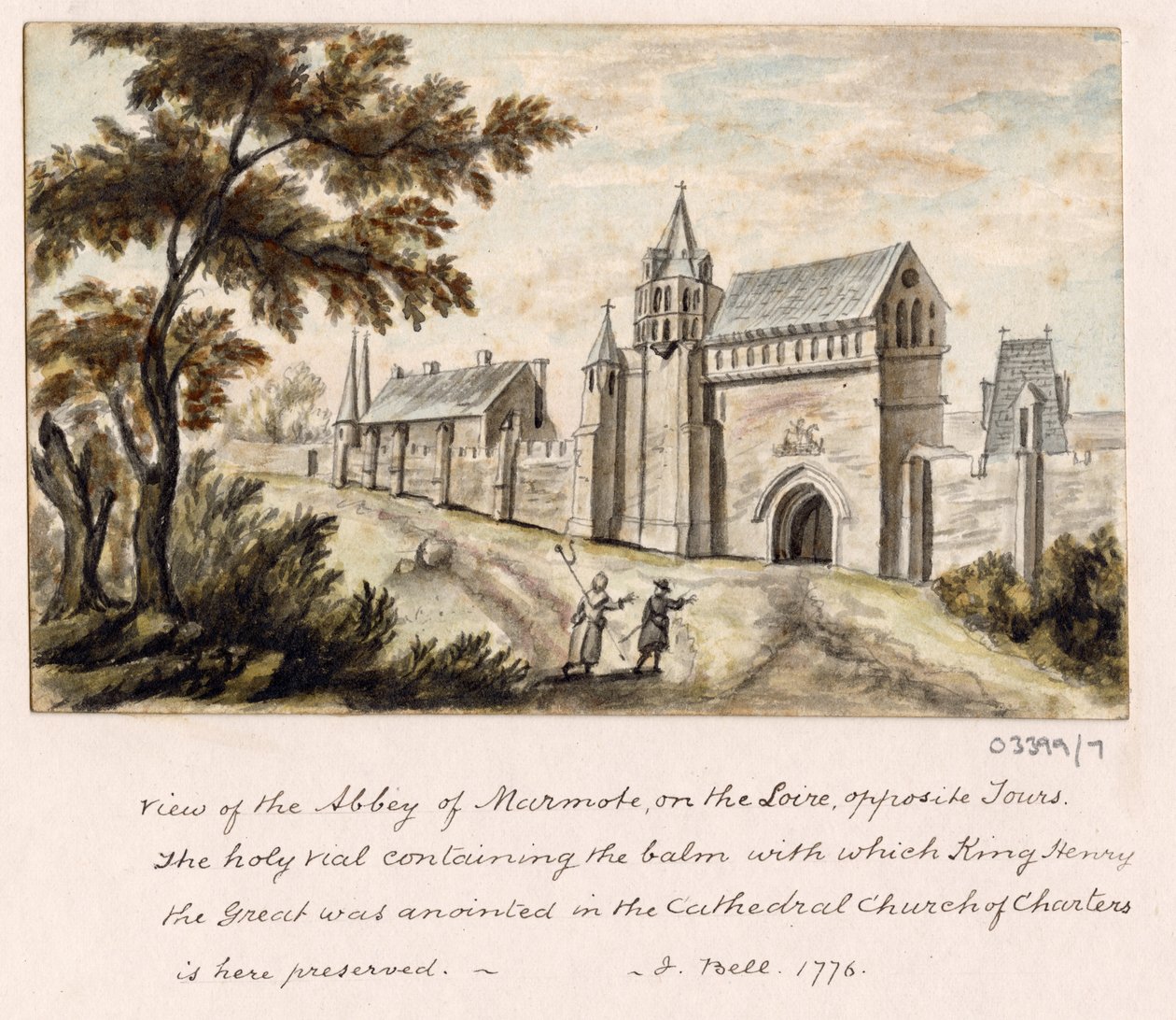 Uma série de esboços, vistas na Grã-Bretanha, Continente e América 1772-1778 (aguarela) de British School