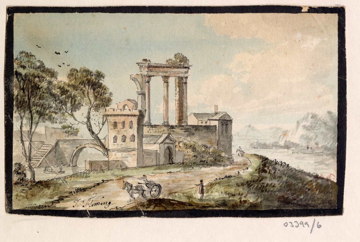 Uma série de esboços, vistas na Grã-Bretanha, Continente e América 1772-1778 (aguarela) de British School