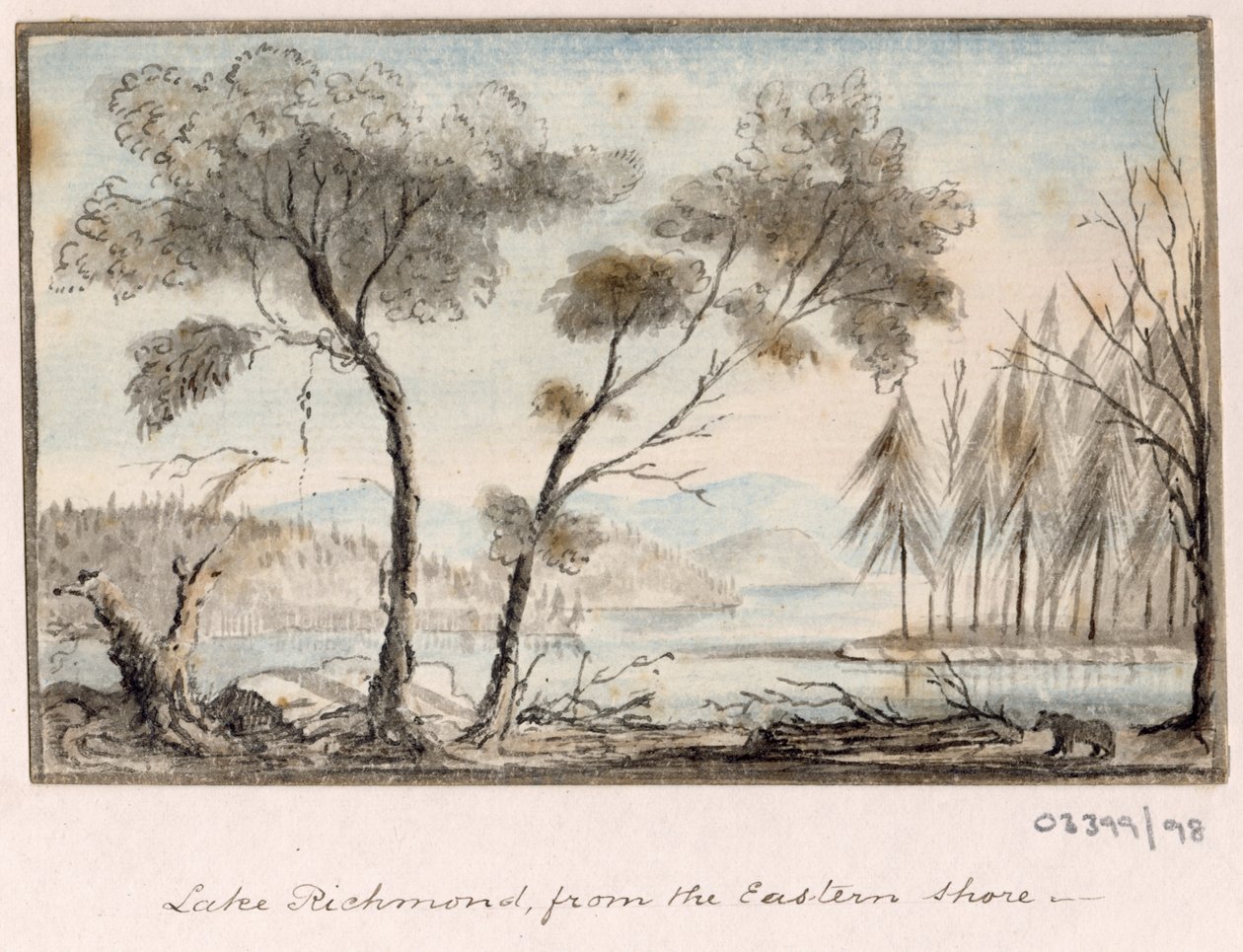 Uma série de esboços, vistas na Grã-Bretanha, Continente e América 1772-1778 (aguarela) de British School