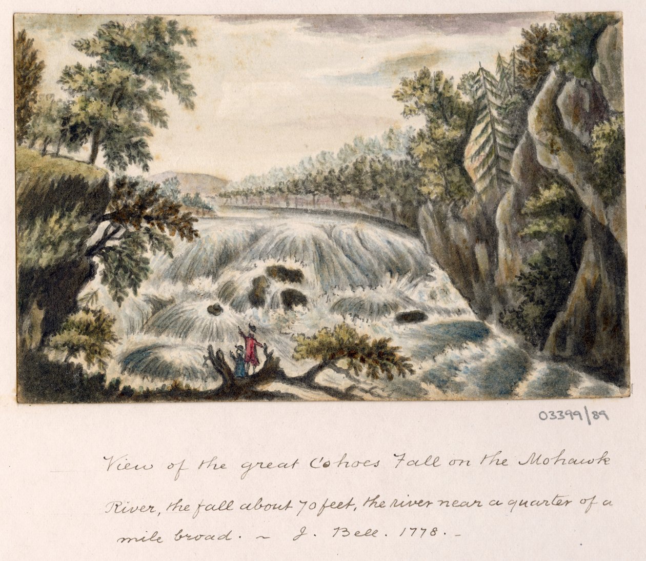 Uma série de esboços, vistas na Grã-Bretanha, Continente e América 1772-1778 (aguarela) de British School