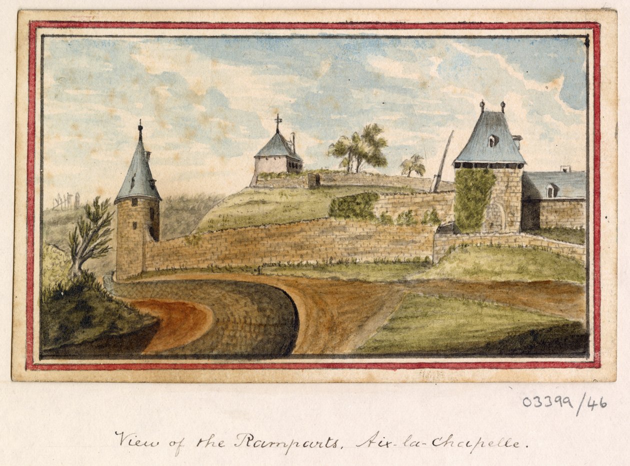 Uma série de esboços, vistas na Grã-Bretanha, Continente e América 1772-1778 (aguarela) de British School
