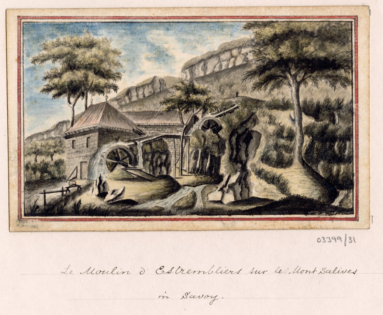 Uma série de esboços, vistas na Grã-Bretanha, Continente e América 1772-1778 (aguarela) de British School