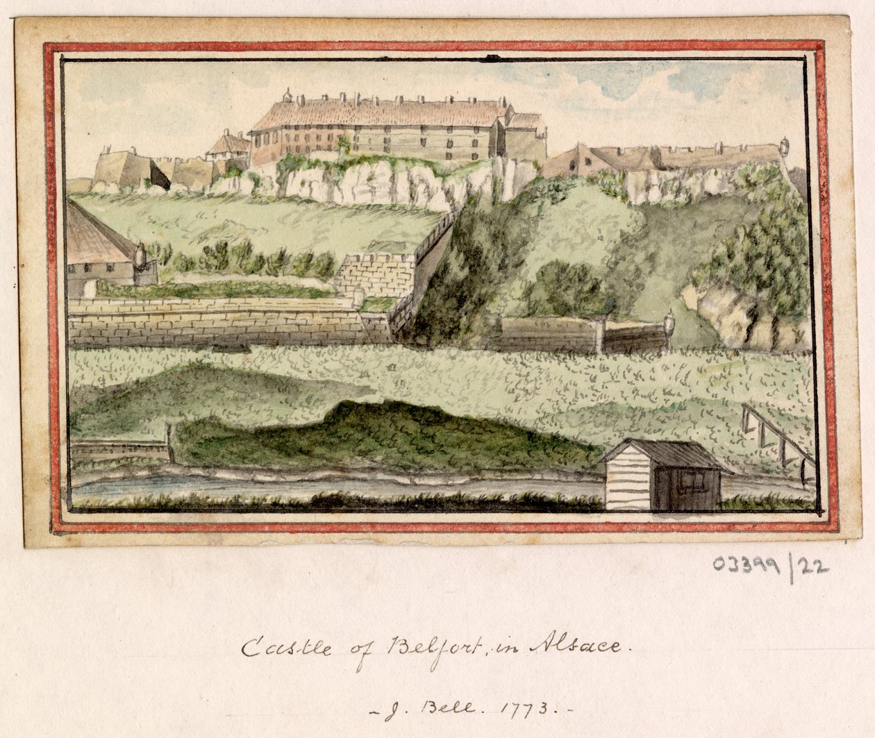 Uma série de esboços, vistas na Grã-Bretanha, Continente e América 1772-1778 (aguarela) de British School