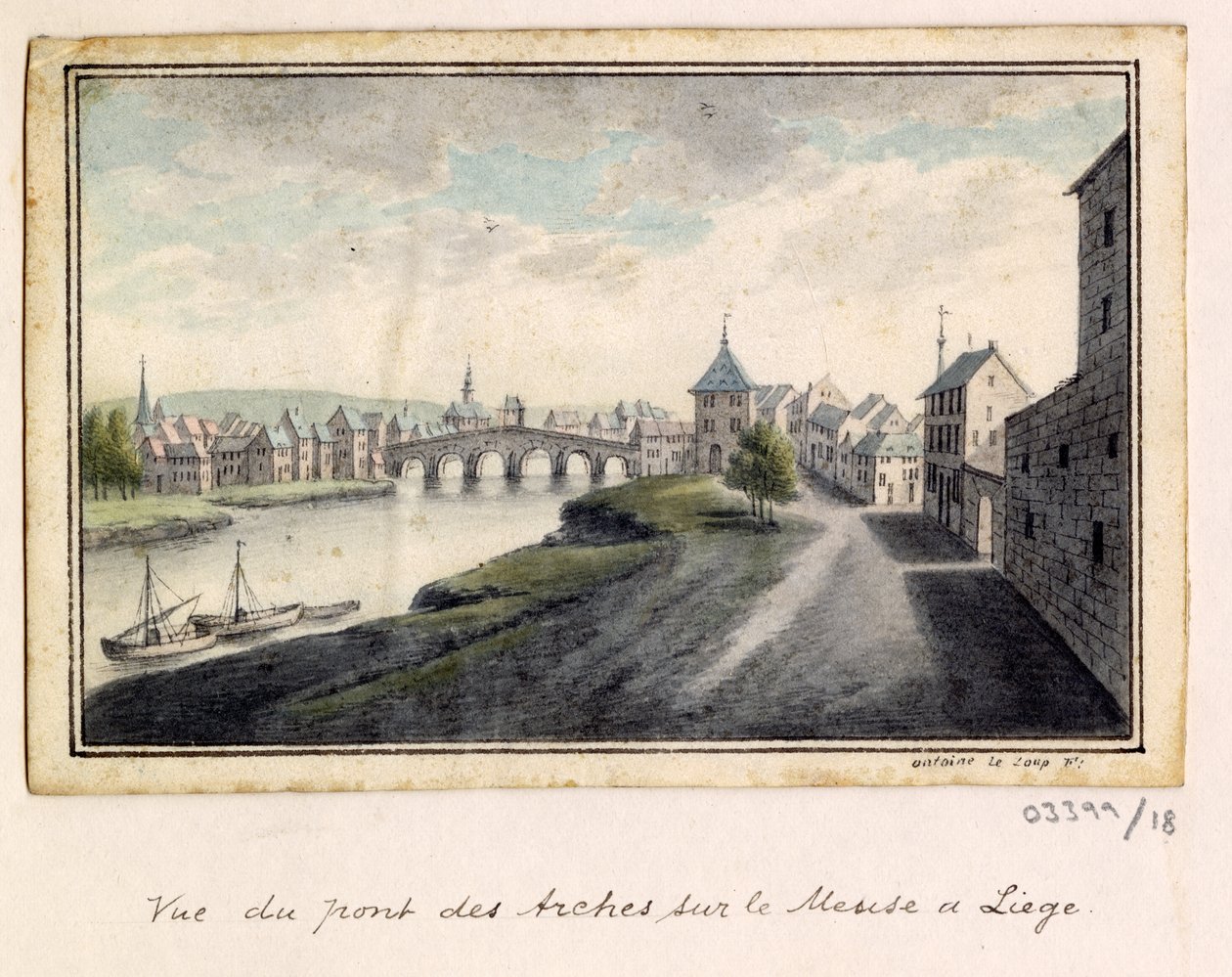 Uma série de esboços, vistas na Grã-Bretanha, Continente e América 1772-1778 (aguarela) de British School