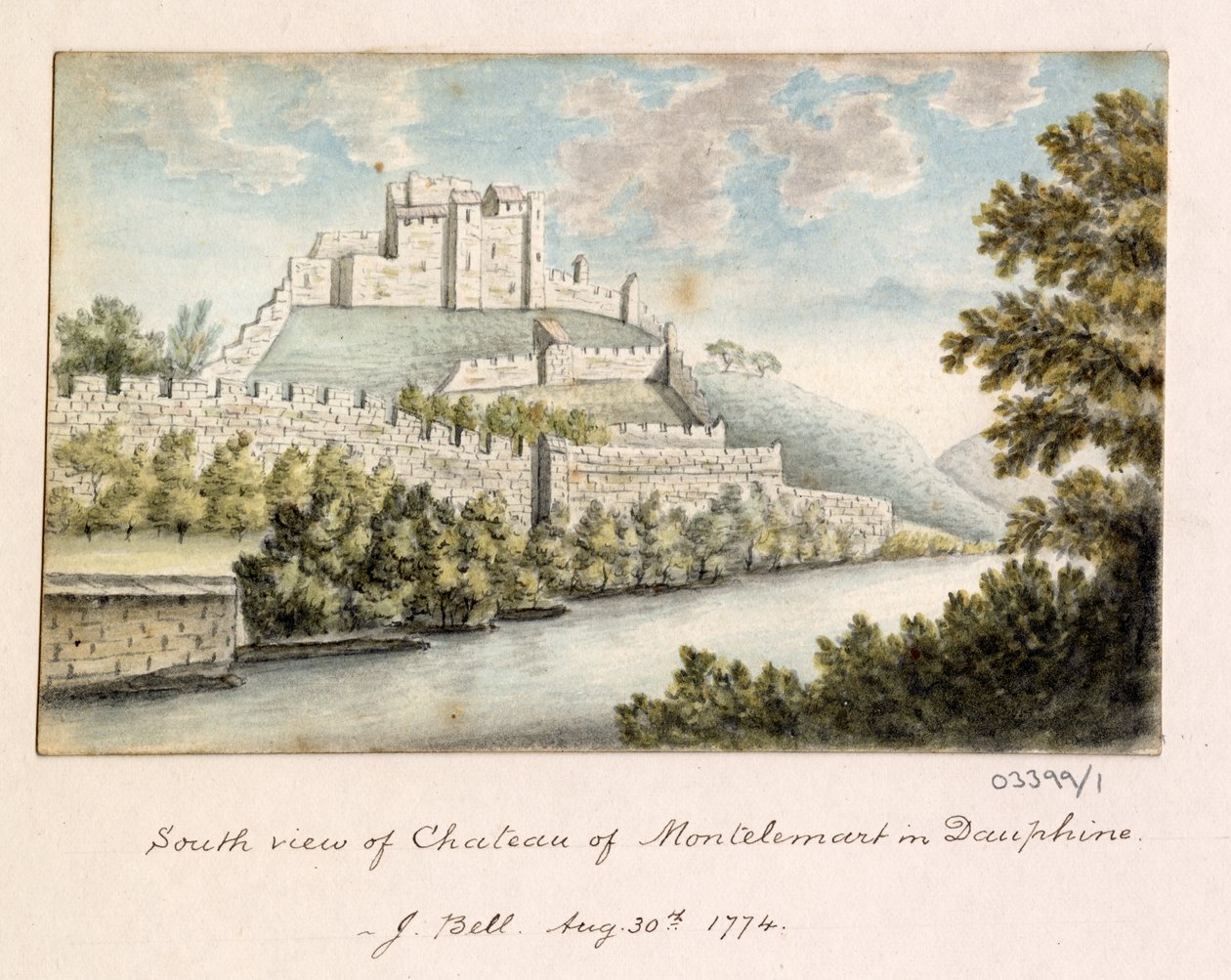 Uma série de esboços, vistas na Grã-Bretanha, Continente e América 1772-1778 (aguarela) de British School