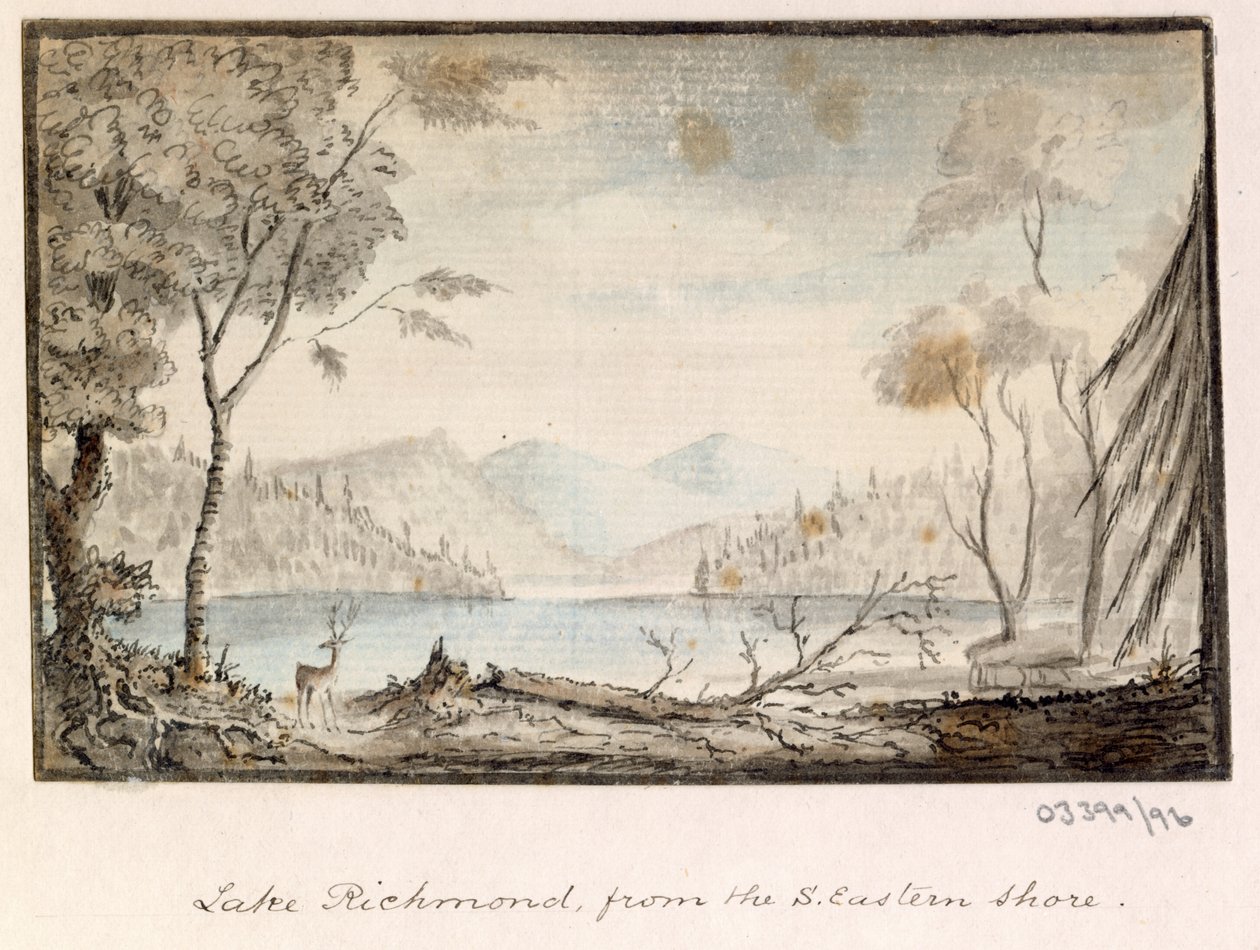 Uma série de esboços, vistas na Grã-Bretanha, Continente e América 1772-1778 (aguarela) de British School