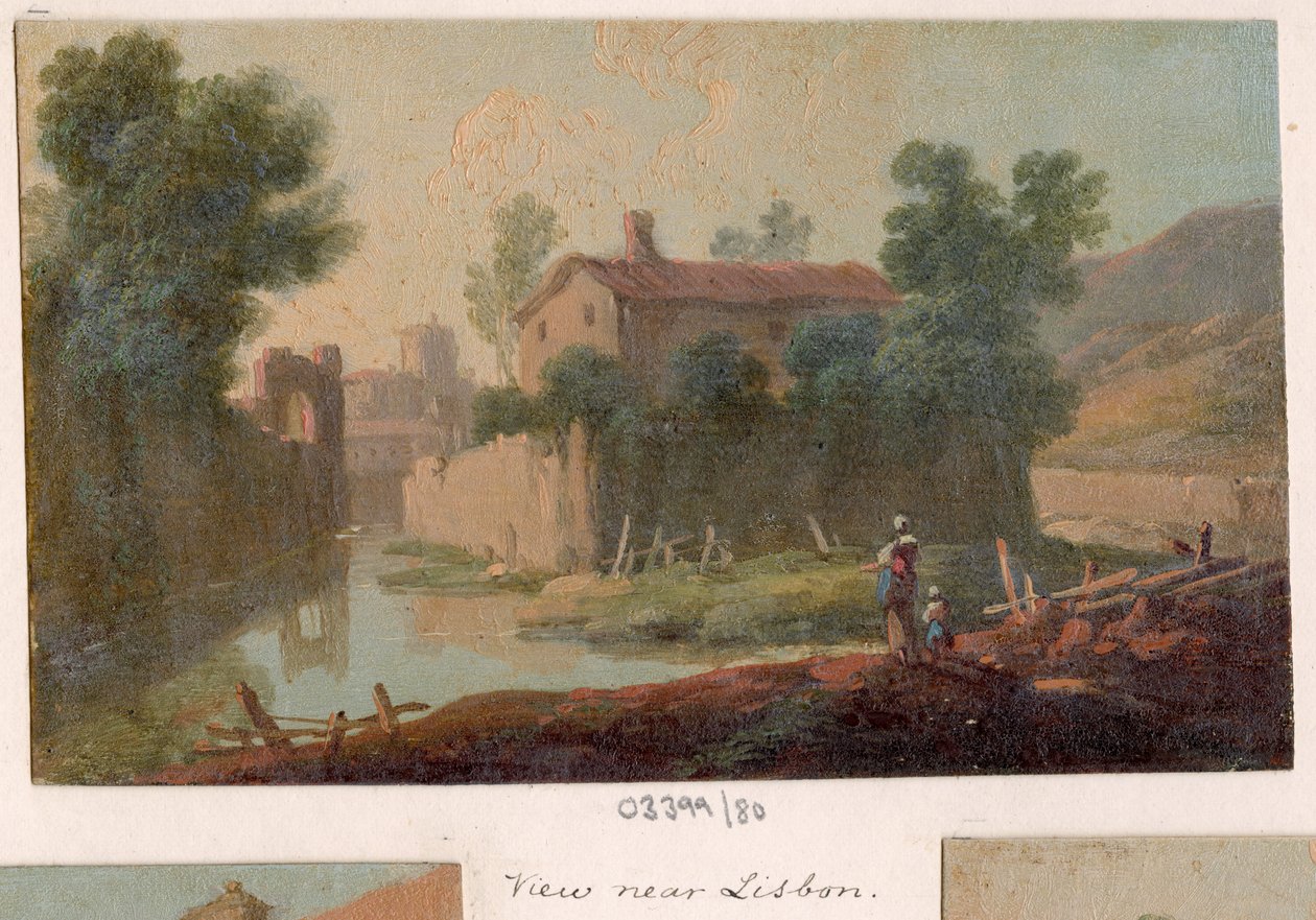 Uma série de esboços, vistas na Grã-Bretanha, no Continente e na América 1772-1778 (pintura a óleo) de British School
