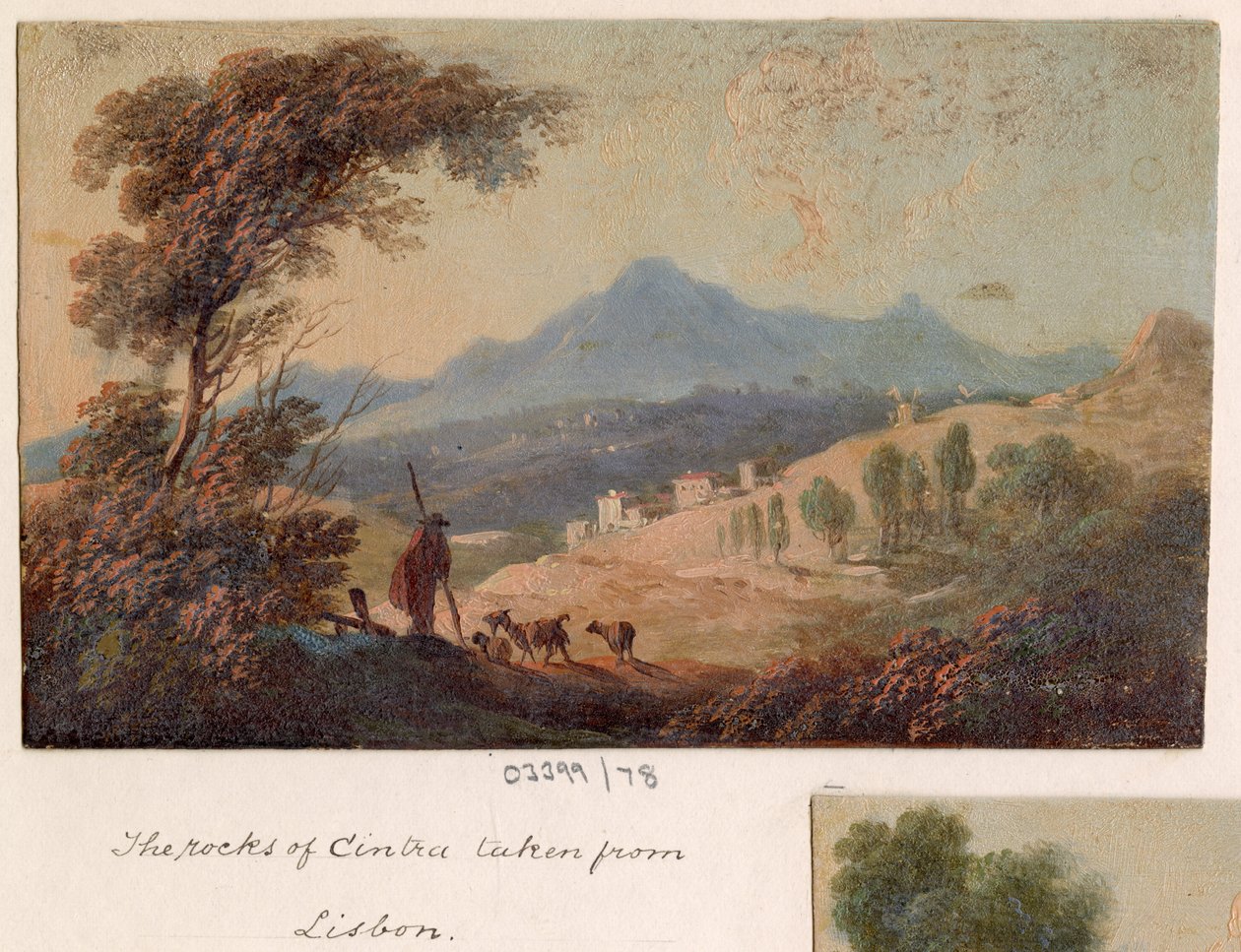 Uma série de esboços, vistas na Grã-Bretanha, no Continente e na América 1772-1778 (pintura a óleo) de British School