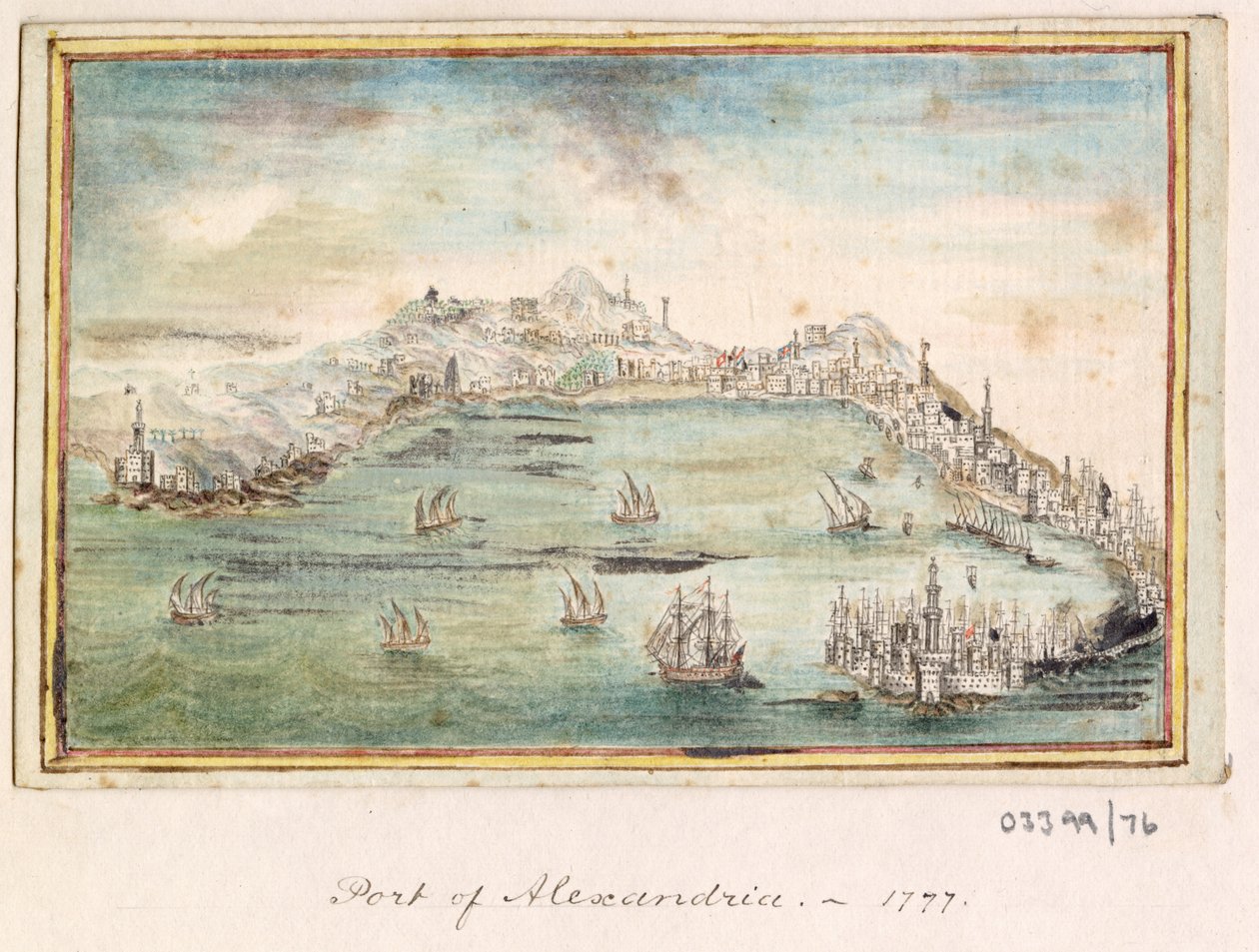 Uma série de esboços, vistas na Grã-Bretanha, Continente e América 1772-1778 (aguarela) de British School