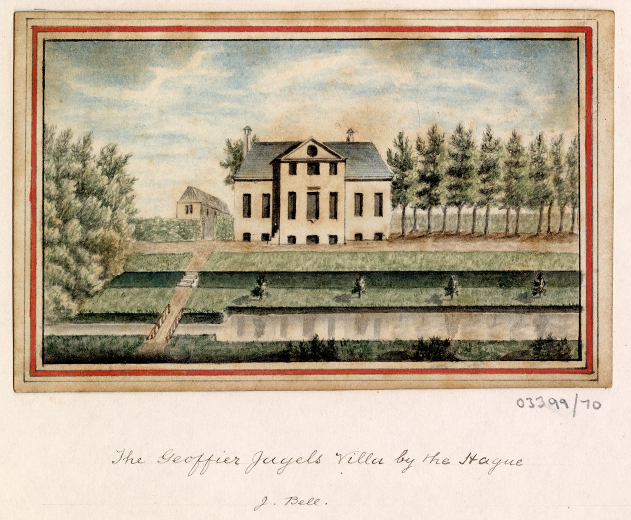 Uma série de esboços, vistas na Grã-Bretanha, Continente e América 1772-1778 (aguarela) de British School