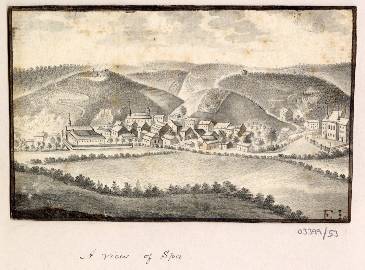 Uma série de esboços, vistas na Grã-Bretanha, Continente e América 1772-1778 (aguarela) de British School
