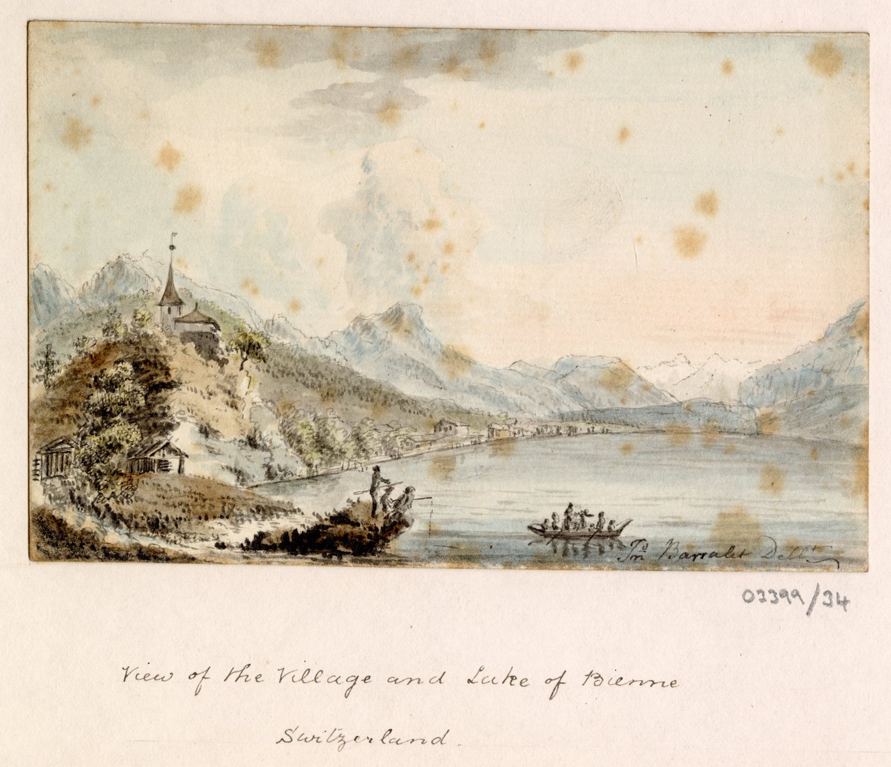 Uma série de esboços, vistas na Grã-Bretanha, Continente e América 1772-1778 (aguarela) de British School
