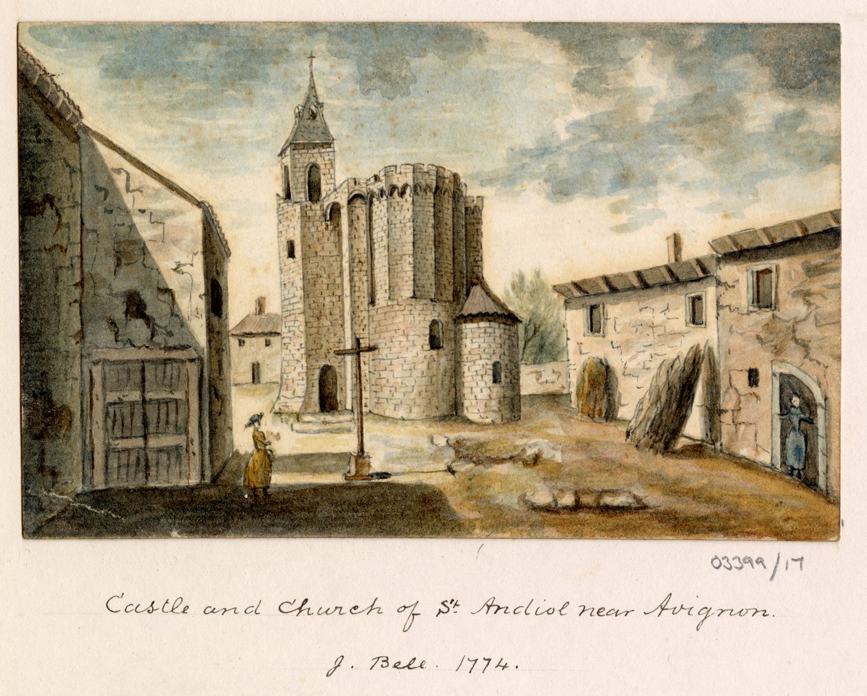 Uma série de esboços, vistas na Grã-Bretanha, Continente e América 1772-1778 (aguarela) de British School