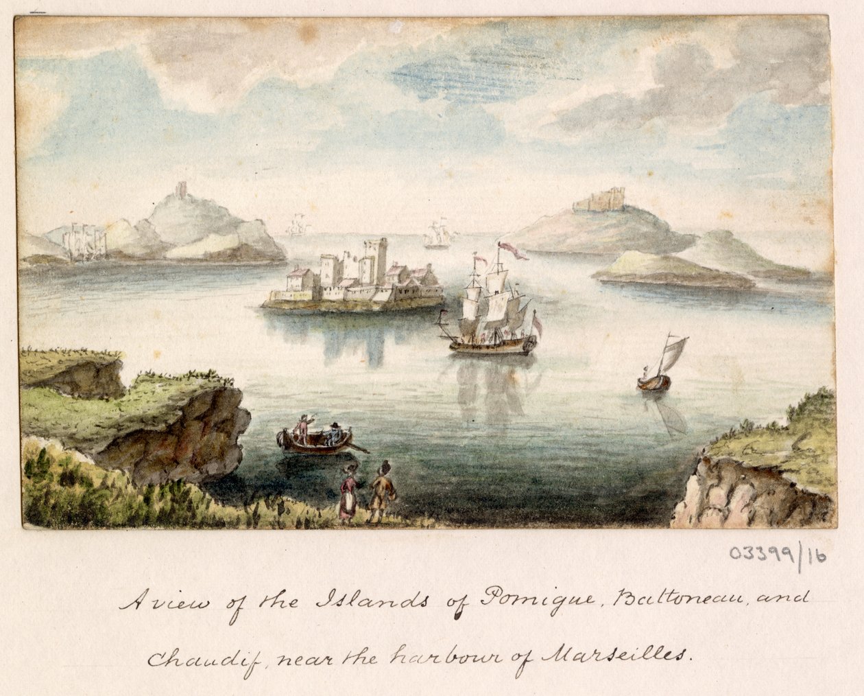 Uma série de esboços, vistas na Grã-Bretanha, Continente e América 1772-1778 (aguarela) de British School