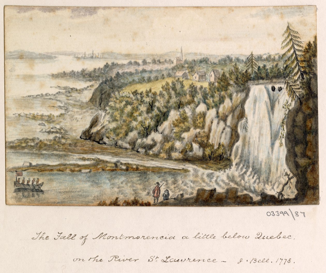 Uma série de esboços, vistas na Grã-Bretanha, Continente e América 1772-1778 (aguarela) de British School