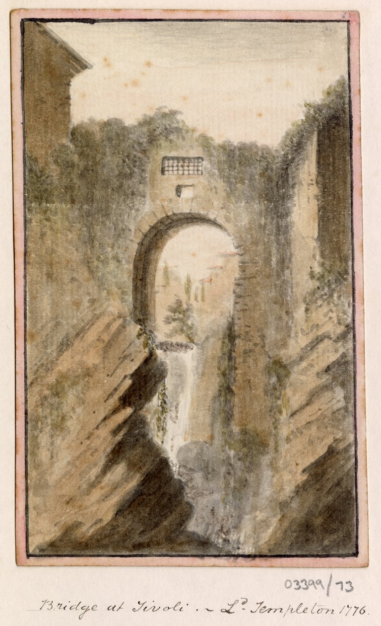 Uma série de esboços, vistas na Grã-Bretanha, Continente e América 1772-1778 (aguarela) de British School