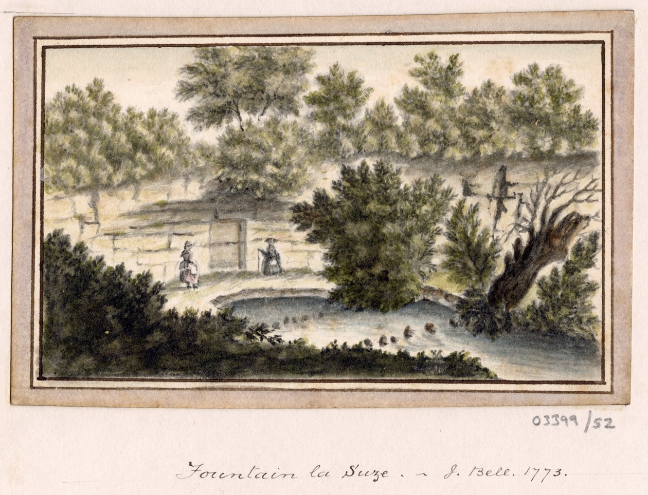 Uma série de esboços, vistas na Grã-Bretanha, Continente e América 1772-1778 (aguarela) de British School