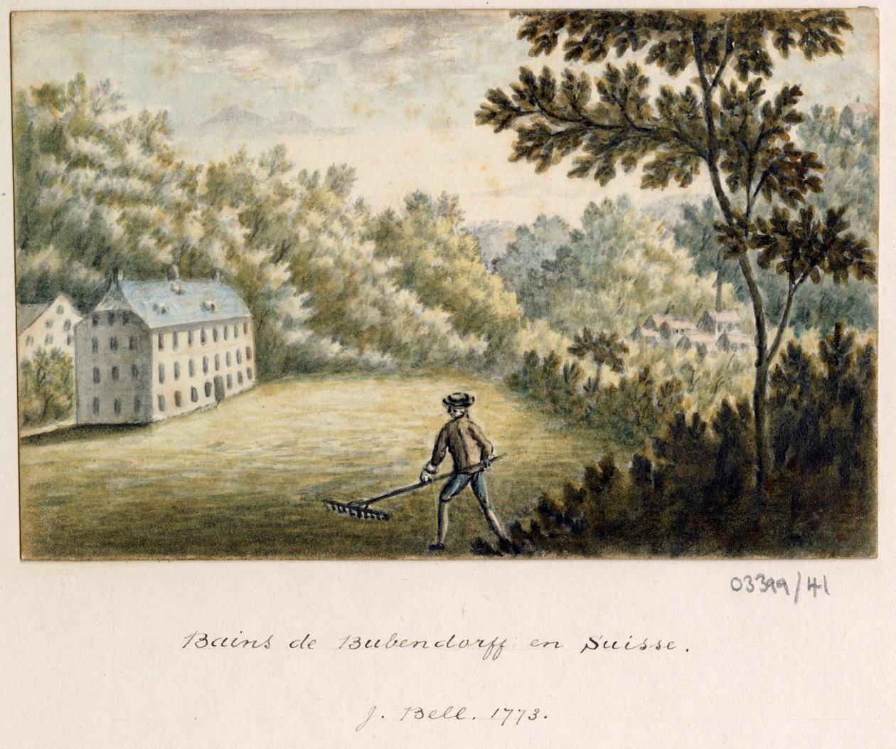 Uma série de esboços, vistas na Grã-Bretanha, Continente e América 1772-1778 (aguarela) de British School