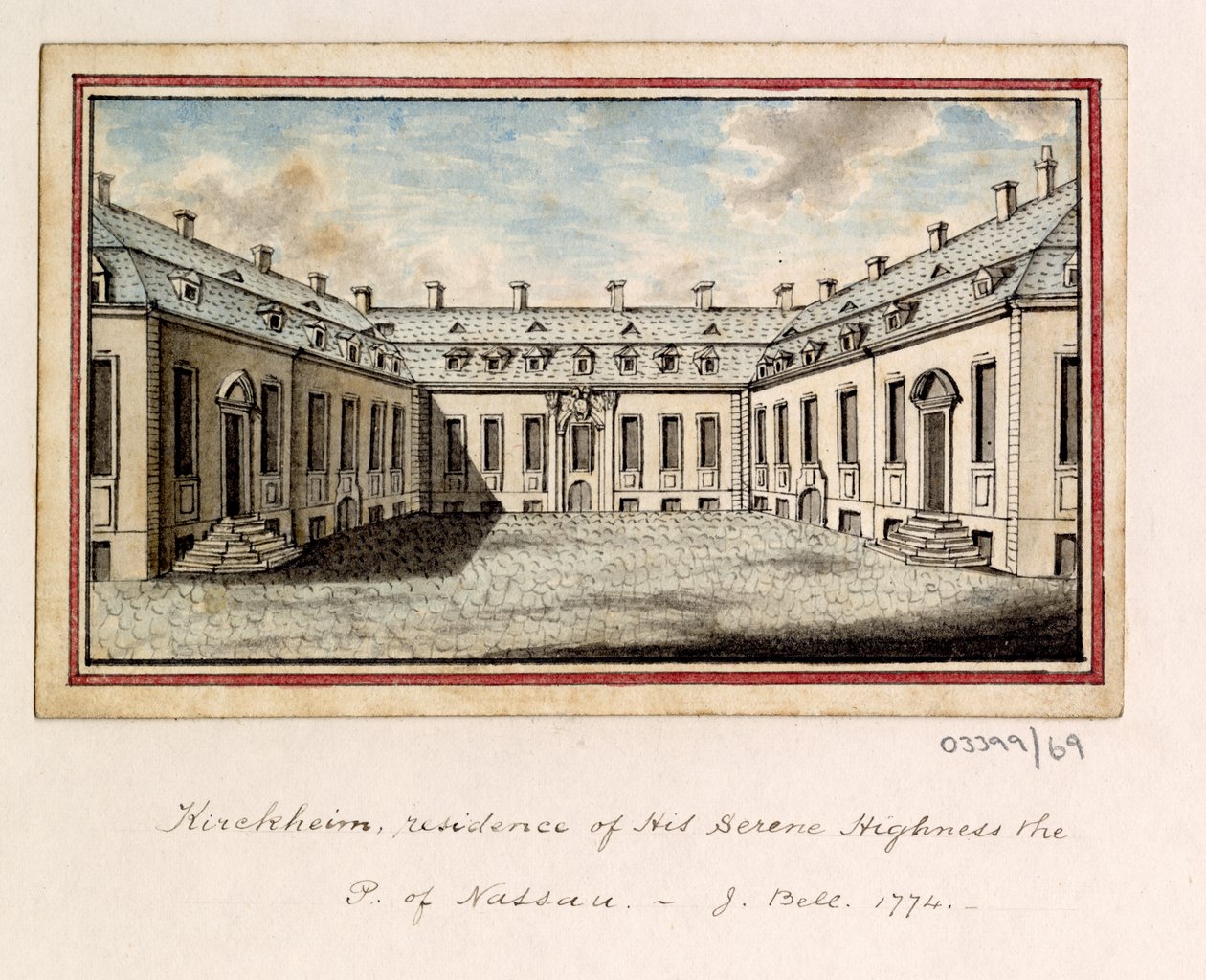 Uma série de esboços, vistas na Grã-Bretanha, Continente e América 1772-1778 (aguarela) de British School