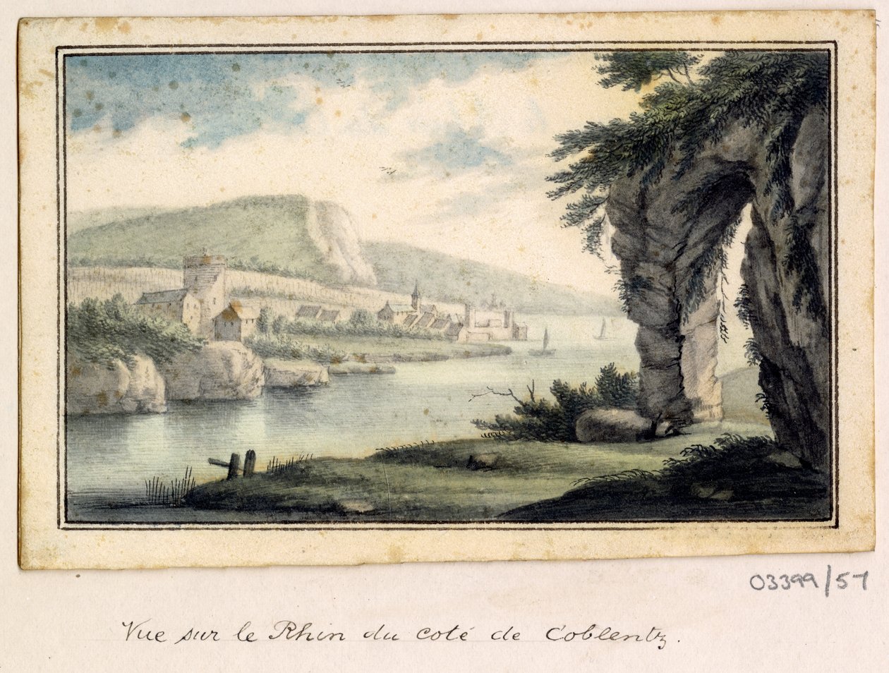 Uma série de esboços, vistas na Grã-Bretanha, Continente e América 1772-1778 (aguarela) de British School