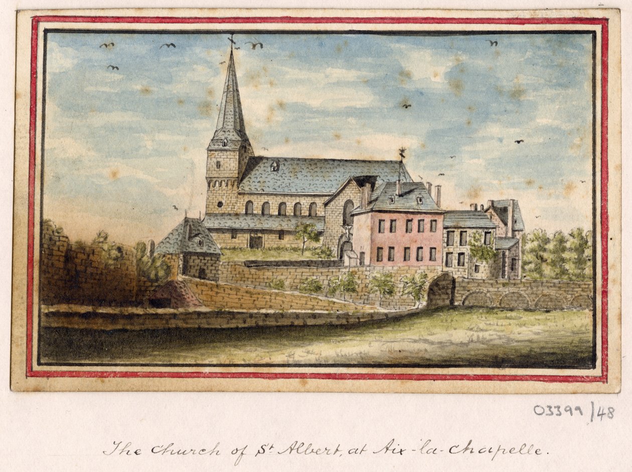 Uma série de esboços, vistas na Grã-Bretanha, Continente e América 1772-1778 (aguarela) de British School